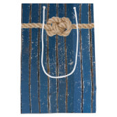 Rope Knot on Blue Barnwood Medium Cadeauzakje (Achterkant)