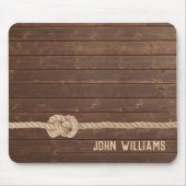 Rope Knot op eikenhout Muismat (Voorkant)