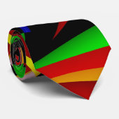 Rope met rode fijne fractale kunst stropdas (Opgerold)