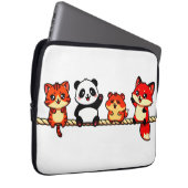 Rope Parade: Cat, Panda, Hamster & Fox Laptop Sleeve (Voorkant Rechts)