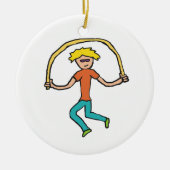 Rope Skipping Keramisch Ornament (Voorkant)