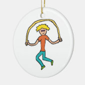 Rope Skipping Keramisch Ornament (Links)