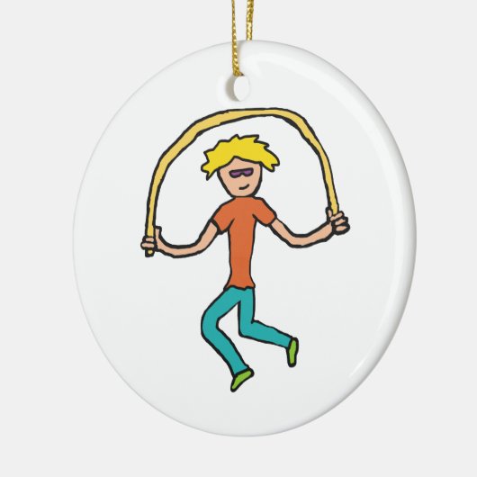 Rope Skipping Keramisch Ornament (Links)