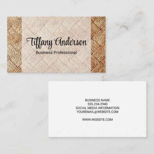 Rope Weave Background Visitekaartje (Voorkant / Achterkant)