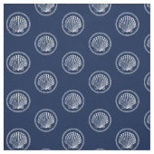 Roped Seashell Nautical Navy | White Pattern Stof (Swatch)