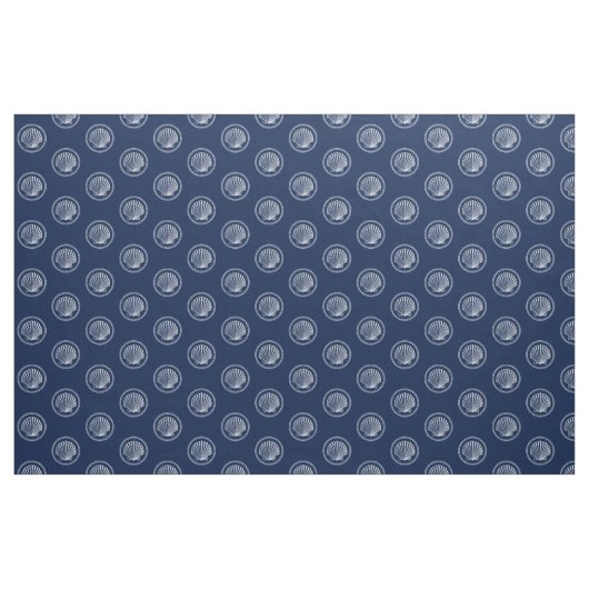 Roped Seashell Nautical Navy | White Pattern Stof (Fat Quarter)