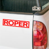 Roper Stempel Bumpersticker (Op Truck)