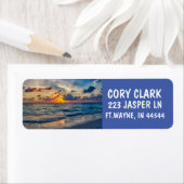 ROPICAL OCEAN SUNSET RETURN ADRESLABELS ETIKET (Insitu)
