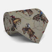 Ropin' Cowboy Bronc Silky Mannen Stropdas (Opgerold)