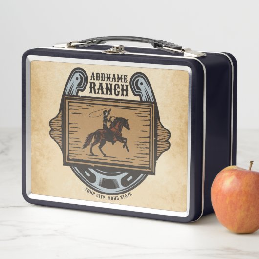 Roping Cowboy ADD NAAM Westerne Familie Paard Ranc (In situ)