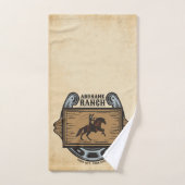 Roping Cowboy ADD NAAM Westerne Familie Paard Ranc Bad Handdoek (Handdoek)