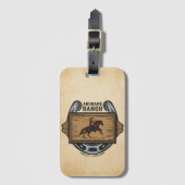 Roping Cowboy ADD NAAM Westerne Familie Paard Ranc Bagagelabel (Voorkant (verticaal))