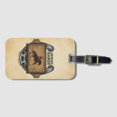 Roping Cowboy ADD NAAM Westerne Familie Paard Ranc Bagagelabel (Voorkant (horizontaal))