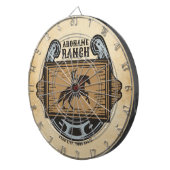 Roping Cowboy ADD NAAM Westerne Familie Paard Ranc Dartbord (Voorkant Rechts)