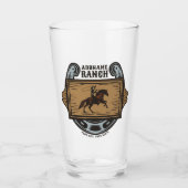 Roping Cowboy ADD NAAM Westerne Familie Paard Ranc Glas (Voorkant)