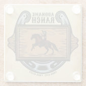 Roping Cowboy ADD NAAM Westerne Familie Paard Ranc Glazen Onderzetter (Achterkant)