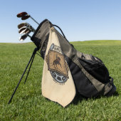 Roping Cowboy ADD NAAM Westerne Familie Paard Ranc Golfhanddoek (Groen)