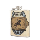 Roping Cowboy ADD NAAM Westerne Familie Paard Ranc Heupfles (Links)