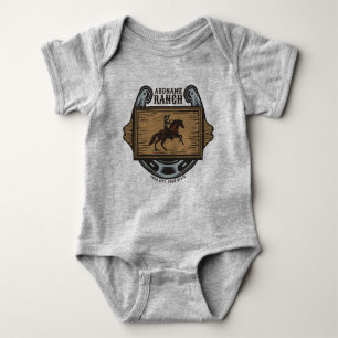 Roping Cowboy ADD NAAM Westerne Familie Paard Ranc Romper
