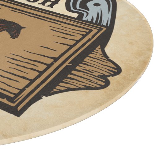 Roping Cowboy ADD NAAM Westerne Familie Paard Ranc Snijplank (Hoek)