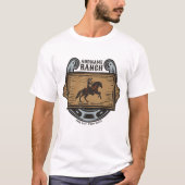 Roping Cowboy ADD NAAM Westerne Familie Paard Ranc T-shirt (Voorkant)