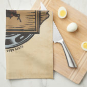 Roping Cowboy ADD NAAM Westerne Familie Paard Ranc Theedoek (Quarter Fold)