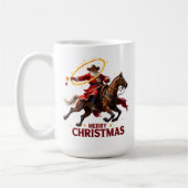 Roping Cowboy Christmas Rider Koffiemok (Links)