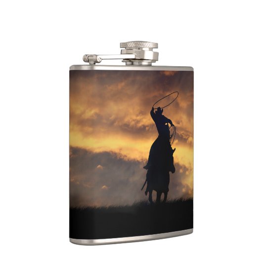 Roping Cowboy Flask Heupfles (Rechts)