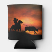 Roping Cowboy Horse en Steer Blikjeskoeler (Achterkant)