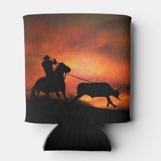 Roping Cowboy Horse en Steer Blikjeskoeler (Achterkant)