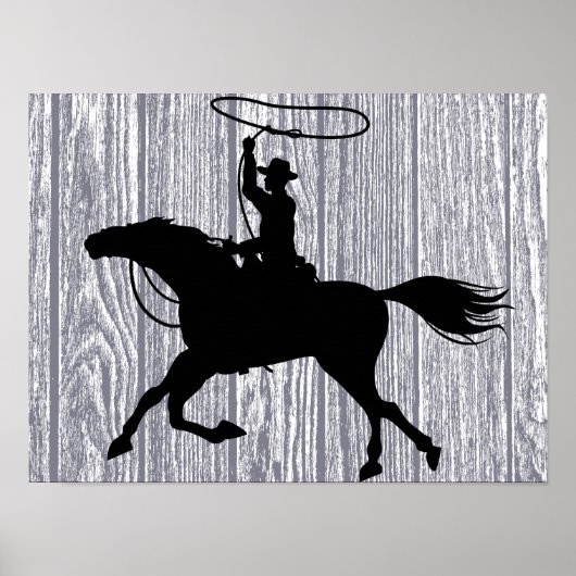 Roping Cowboy Poster (Voorkant)