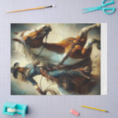 Roping Cowgirl 1 Tissue Paper Tissuepapier (Craft)