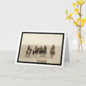 Roping een Grijze Wolf in Wyoming 1887 Kaart (Gele Bloem)