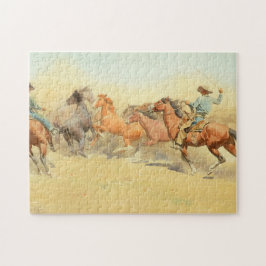 Roping Horses, 1945, gemaakt door Maynard Dixon Legpuzzel