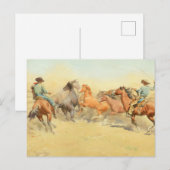 Roping Horses van Maynard Dixon Briefkaart (Voorkant / Achterkant)