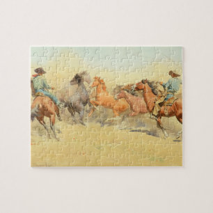Roping Horses van Maynard Dixon Legpuzzel