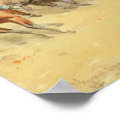 Roping Horses van Maynard Dixon Poster (Hoek)