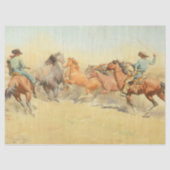 Roping Horses van Maynard Dixon Tissuepapier (Voorkant)