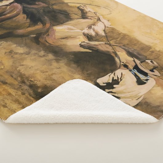 "Roping Palomino" Westerne kunst van Maynard Dixon Sherpa Deken (3/4)