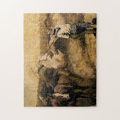 “Roping Palomino” Westerse kunst van Maynard Dixon Legpuzzel (Verticaal)