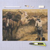 “Roping Palomino” Westerse kunst van Maynard Dixon Tissuepapier (Craft)