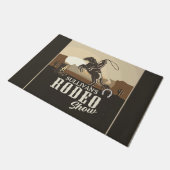 Roping Roundup Cowboy Rodeo Show Personaliseert Deurmat (Schuin)