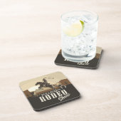 Roping Roundup Western Rodeo Show op persoonlijke Bier Onderzetter (Rechterzijde)