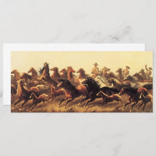 Roping Wild Horses door James Walker (Voorkant / Achterkant)