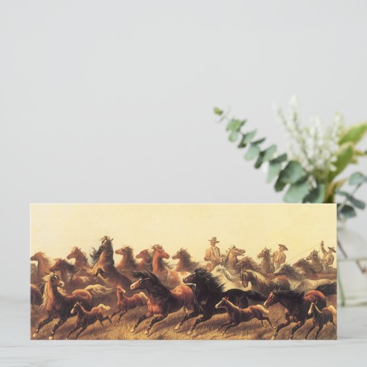 Roping Wild Horses door James Walker (Staand voorkant)