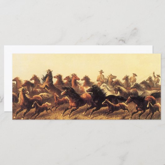 Roping Wild Horses door James Walker (Voorkant / Achterkant)