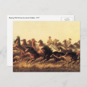 Roping Wild Horses door James Walker Briefkaart (Voorkant / Achterkant)