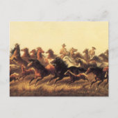Roping Wild Horses door James Walker Briefkaart (Voorkant)