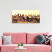 Roping Wild Horses door James Walker Canvas Afdruk (Insitu (Woonkamer))