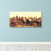 Roping Wild Horses door James Walker Canvas Afdruk (Insitu (Houten vloer))